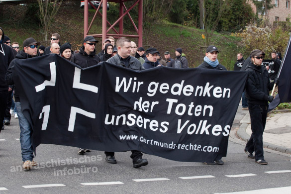 Transparent von 'Die Rechte' Dortmund