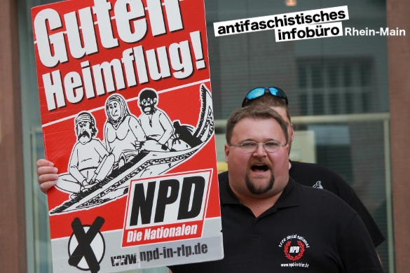 Plant er die Kundgebung vor einer Flüchtlingsunterkunft in Trier? NPD-Kreisvorsitzender Safet Babic.